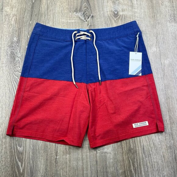NEW Fair Harbor OG Jupiter Colorblock Nautilus Board Shorts Men’s Size 33 - Picture 1 of 15